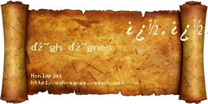 Ágh Ágnes névjegykártya