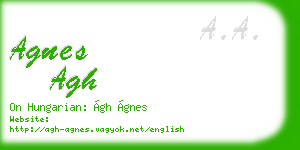 agnes agh business card